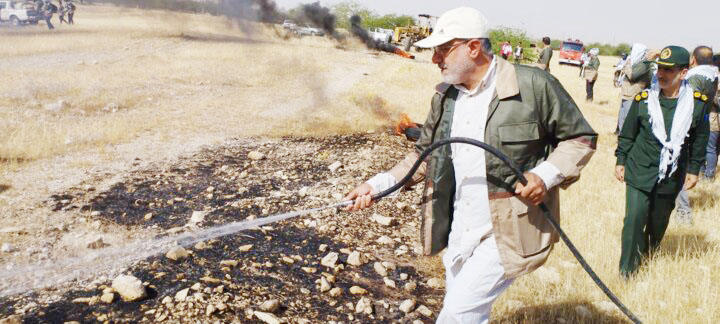 رزمایش صفر لحظه ای اطفا حریق در دهلران اجرا شد