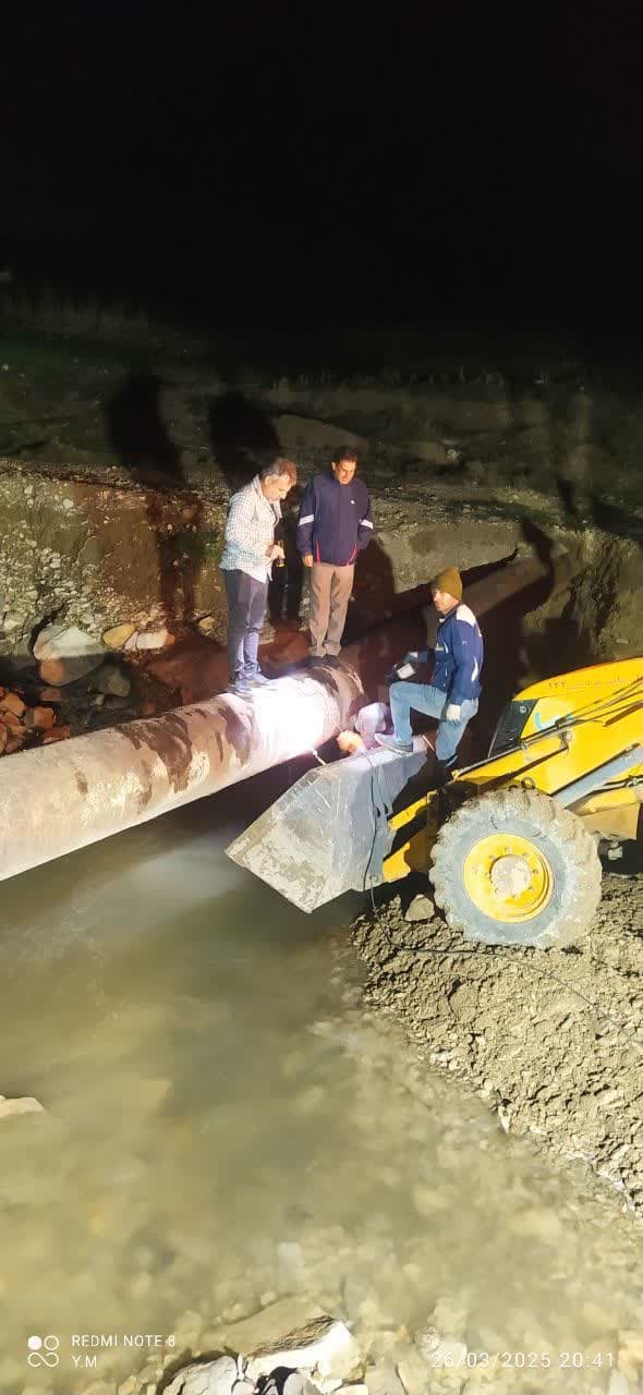 مدیر امور آبفای شهرستان ایلام خبر داد: ترمیم شکستگی خط انتقال ۵۰۰ میلی‌متری چشمه گل‌گل شهر ایلام