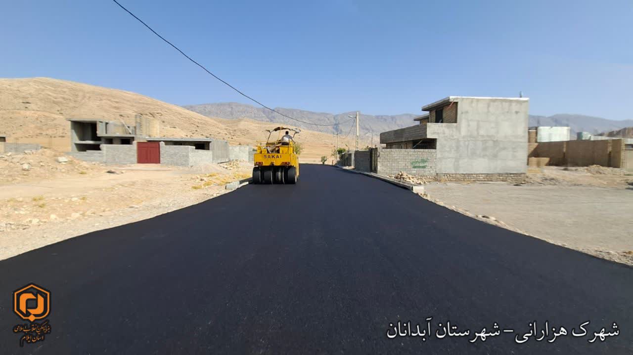 اتمام عملیات آسفالت ۱۱ هزار و ۵۰۰ مترمربع از معابر سه روستای آبدانان
