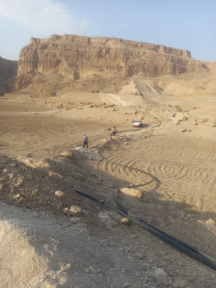 اصلاح ۵۰۰ متر خط انتقال آب در روستای کاور شهرستان دهلران