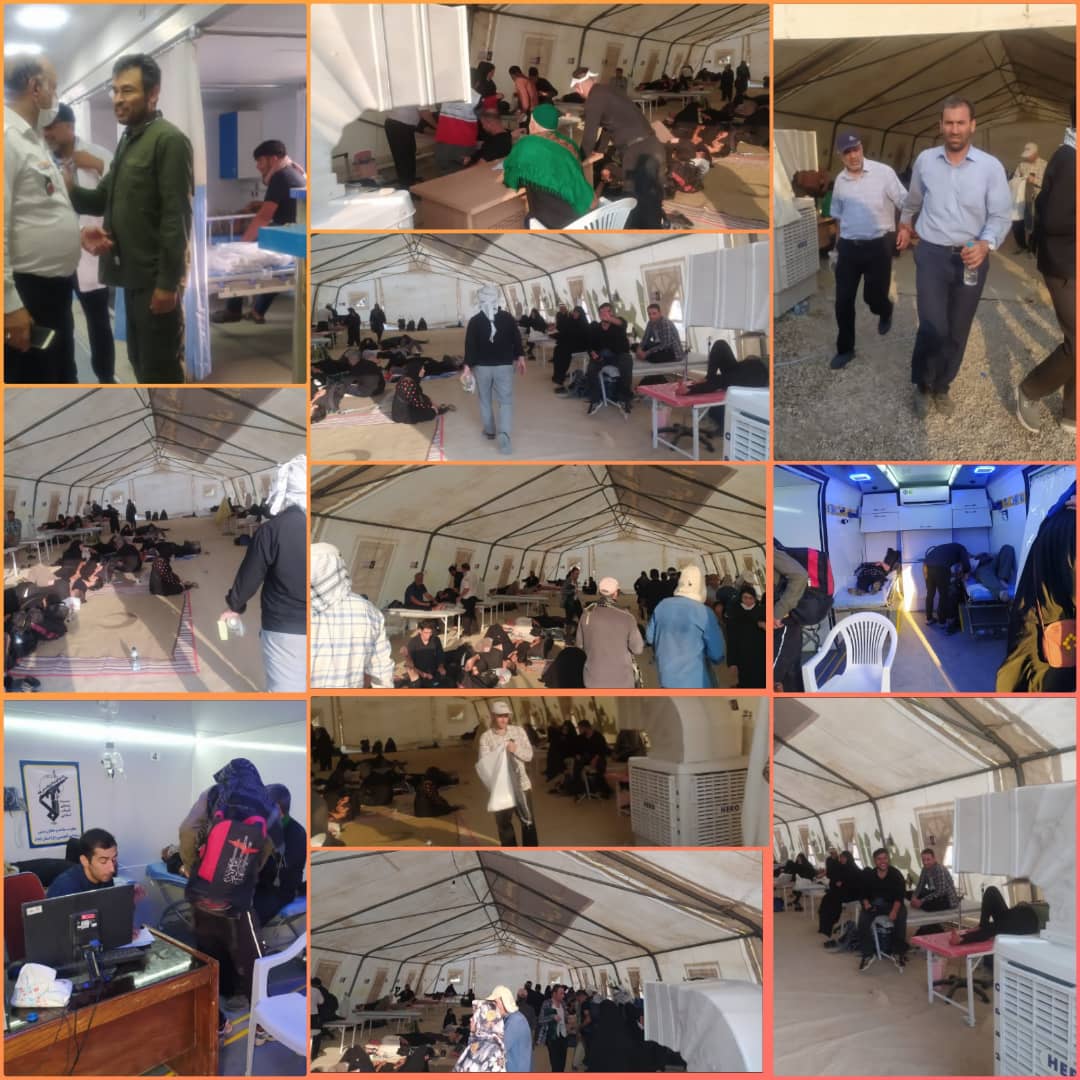 معاون سلامت و دفاع زیستی سپاه امیرالمؤمنین (ع) ایلام خبر داد: خدمت بیمارستان صحرایی سپاه به زوار گرمازده در مهران