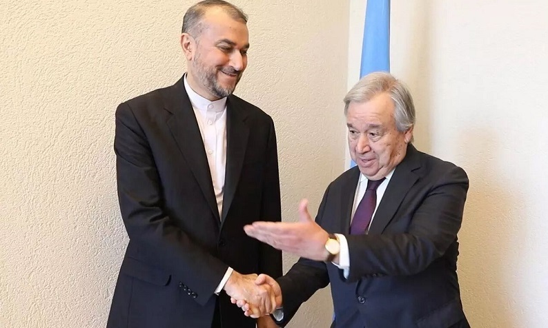 سخنگوی سازمان ملل: امیرعبداللهیان و گوترش درباره برجام و حقوق بشر گفت وگو کردند