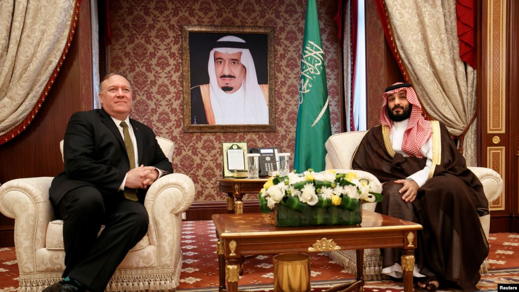 گفتگوی تلفنی مایک پمپئو و بن سلمان درباره امنیت تنگه هرمز